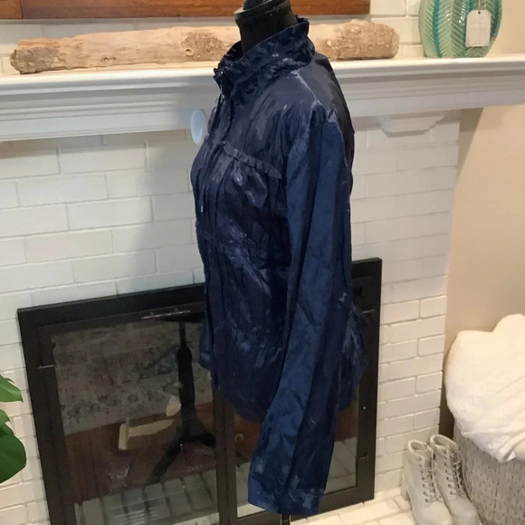 #337 Gorgeous Chicos Sateen Zip Front Pintuck Jacket Size 3 (L-XL) - Picture 4 of 11